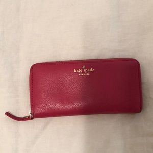 Kate Spade pink zip around wallet!